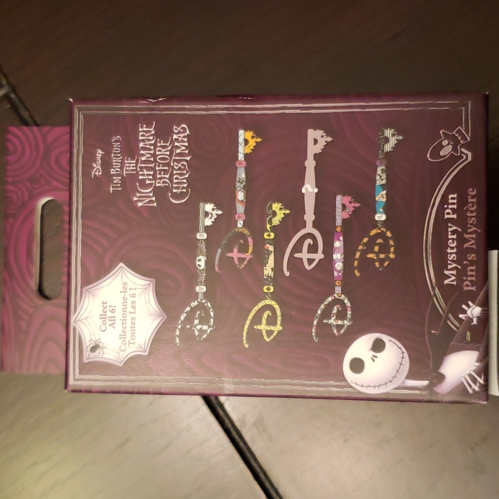 Disney Nightmare Before Christmas Mystery Key Pin Sally, Jack Zero Oogie Boogie.